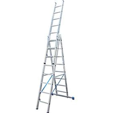 Multifunctionele ladder van aluminium 3 x 8 sporten