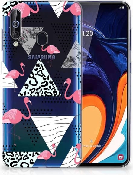 Samsung Galaxy A60 TPU Hoesje Flamingo Triangle