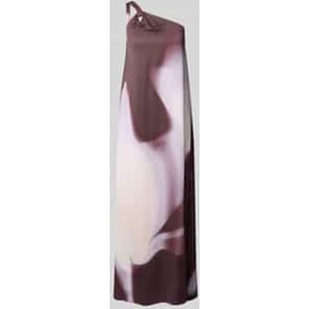 regular fit one-shoulder maxi-jurk van mix van viscose en linnen model 'DANTEA'