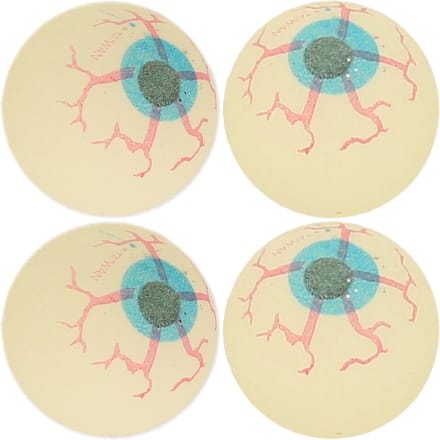 4x Glow in the dark oogballen
