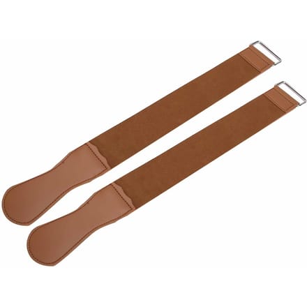 2 stks Scheermes Strop Dubbellaags Kapper Scheermes Slijpen Scheermessen Strop Riem brown