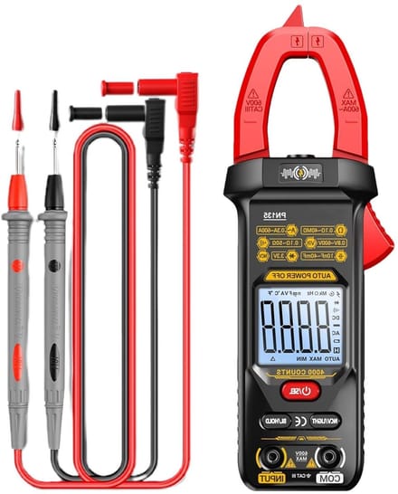 Tang Multimeter - AC Tester - Elektrisch Meten - Fase Nul Differentiatie - 4000 Tellingen - Rood