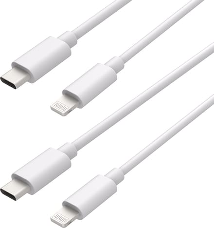 USB C naar Lightning Kabel - Oplader - Oplaadkabel Geschikt voor Apple / Iphone oplader - Fast Charge - MFi gecertificeerd - 150cm - Wit - 2 stuks - Cazy