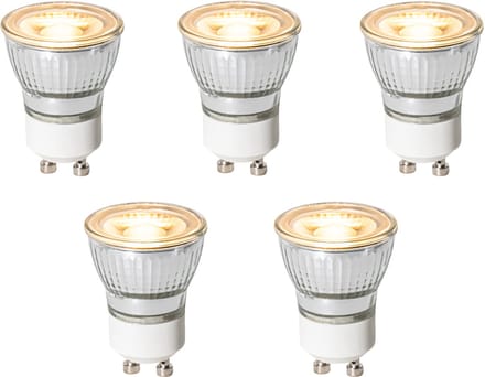 LUEDD Set van 5 GU10 3-staps dimbaar LED lampen 35mm 4W 220 lm 2700K