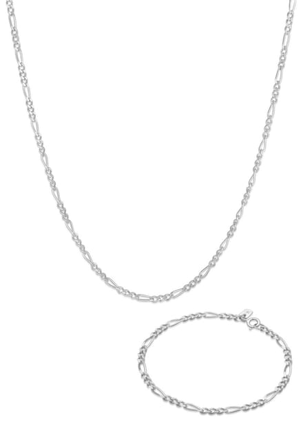 KUZZOI - Sieraden Set - Heren Figaro Basis Set in 925 sterling zilver - Heren