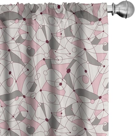 ABAKUHAUS Midden van de eeuw – 2x75x225 cm Gordijnen – Microvezel