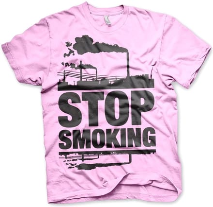 Hybris T-shirt 'Stop Smoking' - roze