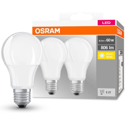 OSRAM LED lamp Classic E27 8W 2.700K 806lm 2 stuks