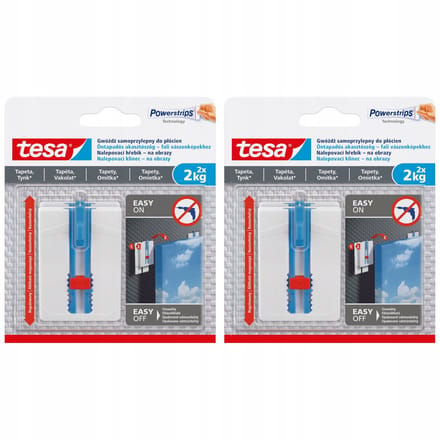 Tesa - Zelfklevende Spijker - 2 kg Capaciteit - Verstelbaar - 4 Stuks