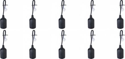 Verhuisfitting E27 met kroonsteen - Set van 10 E27 lampfittingen max. 60W - Lamphouder - Fittingen - Fitting lamp