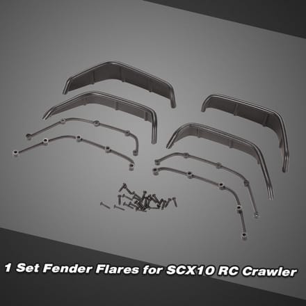 1 Set RC Crawler Spatbordverbreders voor 1:10 Axial SCX10 RC4WD D90 D110 Onderdelen zwart