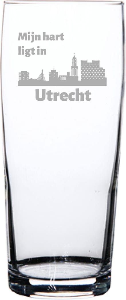 Gegraveerde bierfluitje 19cl Utrecht