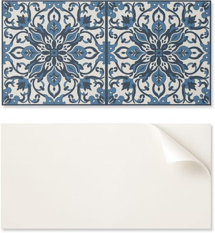 Zelfklevend PVC-eetkamerpaneel met afbeelding, 120x60 cm, bloemenpatroon met bladeren