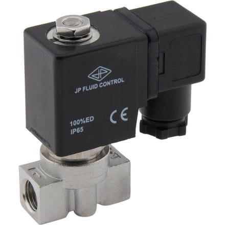 Magneetventiel HP-DA 1/4'' RVS FKM 0-75bar 12V DC - HP-DA014S010F-012DC
