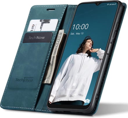 Hoesje geschikt voor Samsung A22 5G - Book Case Leer Slimline Blauw