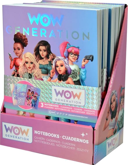 Notitieboekje Wow Generation A5 Zacht deksel 3 Stuks