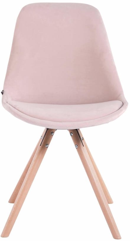 CLP Toulouse - Eetkamerstoel - Rond frame - Fluweel roze natura