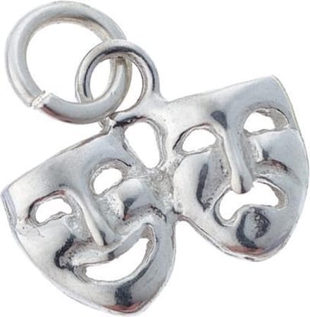 Zilveren hanger komedie/tragedie klein