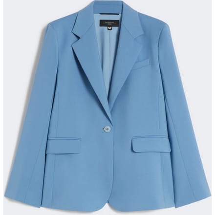 wol jacket vrouw blauw