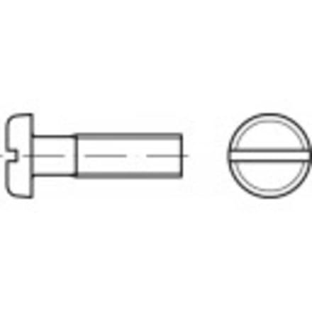 TOOLCRAFT 104517 Platkopschroeven M5 6 mm Sleuf DIN 85 Staal Galvanisch verzinkt 200 stuk(s)