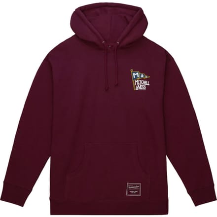 Mitchell And Ness Branded Flag Hoody Paars
