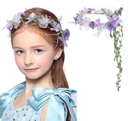 Feestelijke Bloemenkroon Haaraccessoire Voor Bruiloft en Feest