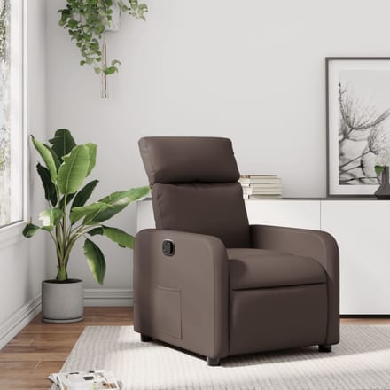 vidaXL - Fauteuil - verstelbaar - kunstleer - bruin