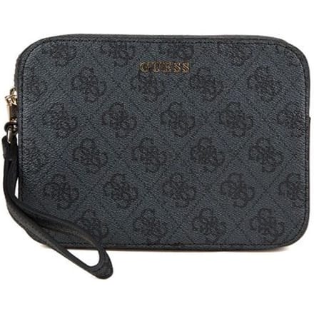 GUESS polstasje Small Necessaire Coal Logo donkergrijs