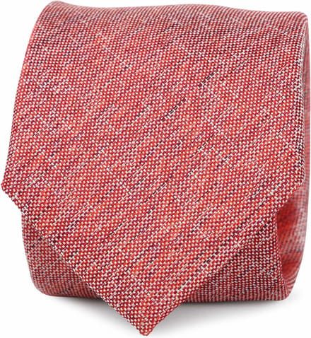 Stropdas Zijde Rood K81-1 - Melange - Heren das