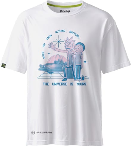 Rick and Morty - T-shirt - Nothing Matters - Wit - Maat M