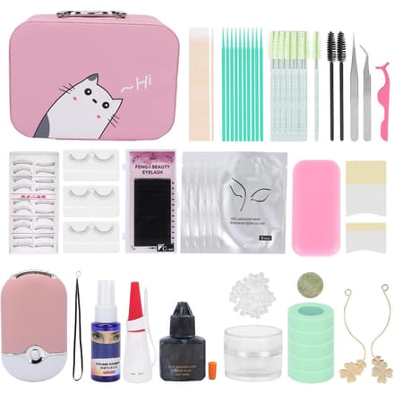 Kit d'Exercice Pratique pour Extension de Cils par Greffage Kit d'Outils pour Greffage de Cils pour Débutants white