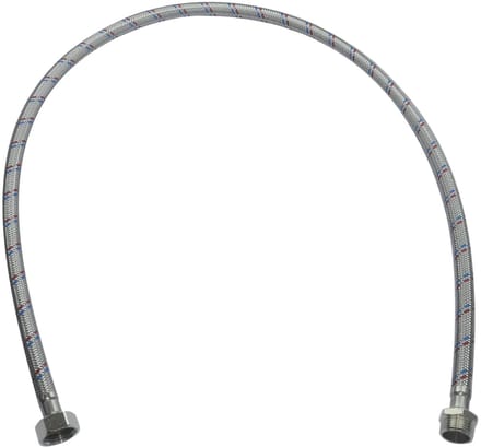 Dailygoods- Voegslang 600 mm - Flexibele Aansluitslang - Aansluiting 1/2 inch - Rubber/roestvrij staal - Max. druk 1 MPa - Max. temperatuur 90 °C