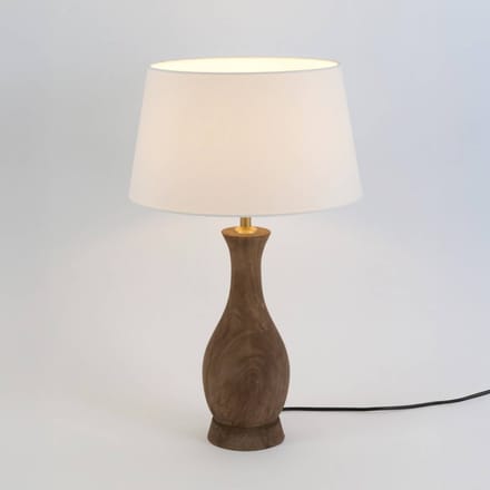 Holländer Tafellamp ANTELAO, naturel/ecru, hoogte 45 cm, mangohout, E27