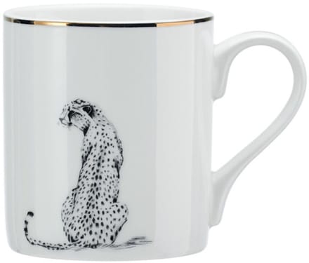 Mok, Beker, 0.28 L, Cheetah, Wit, Porselein - Mikasa