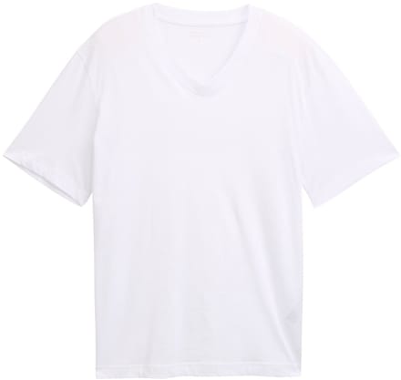 Tom Tailor - T-shirts met V-hals in een set van 2 - Maat M - White