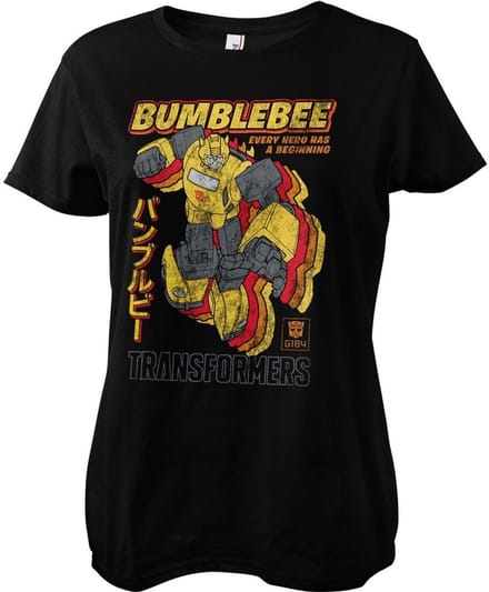 Transformers Bumblebee - Every Hero Has A Beginning Girly T-shirt voor dames, zwart