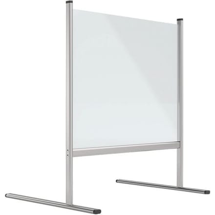 Nies- en spuugbescherming frameloos balieblad van acrylglas 82,9 x 62 x 92,7 cm