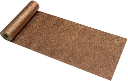 Chaks Tafelloper op rol - 2x - brons glitter - 30 x 500 cm - polyester