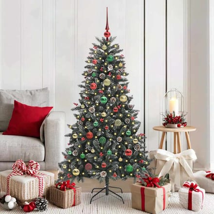 vidaXL - Kunstkerstboom - Groen - 150 - cm - PVC - en - Plastic - en - Staal