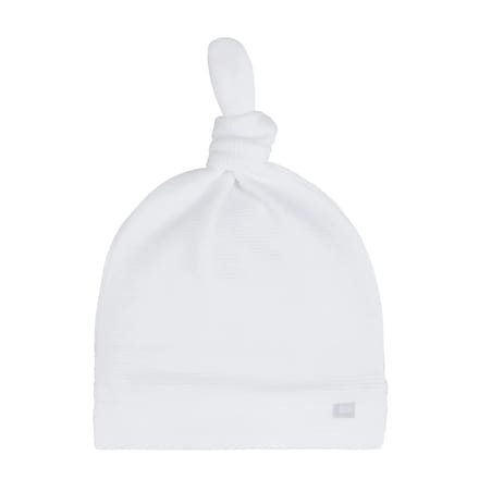 Baby's Only Knoopmutsje Pure - Wit - 3-6 mnd - 100% ecologisch katoen - GOTS