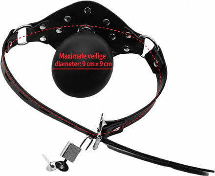 Opblaasbare gag bal - Inclusief slot en sleutel - BDSM - Gag
