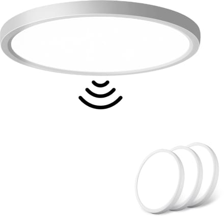 Oraymin 3x LED Plafondlamp met Bewegingssensor - 18W - 4000K - Ø23cm