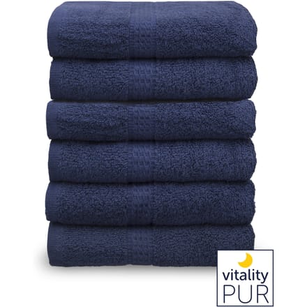 Set van 6 handdoeken Marine | Vitality Pur