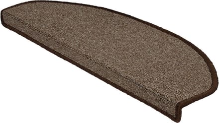 FLOORDIREKT Trapmat - London - Zelfklevend - Halfrond - Lichtbruin- 23,5 x 65 cm