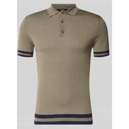 Slim fit Poloshirt van Mix van lyocell en zijde