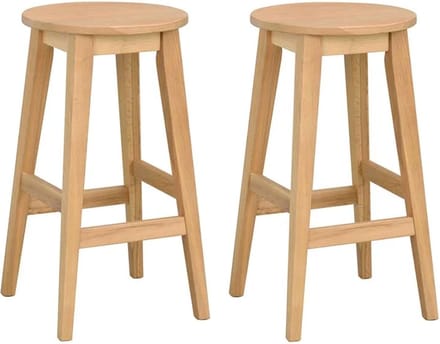 Rowico Home Austin houten barkruk naturel - 65 cm - set van 2