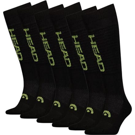 HEAD Skisokken Unisex Logo Kneehigh 6-pack Black Combo-35/38