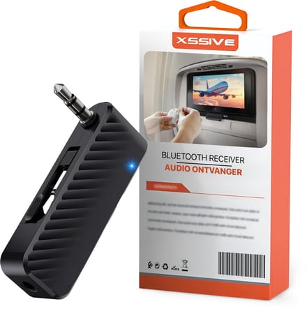 Xssive AR05 Bluetooth Receiver - Vliegtuig Adapter & Bluetooth Ontvanger Auto - Geschikt voor PS5, Nintendo Switch, Aux Jack, Koptelefoon & Oortjes