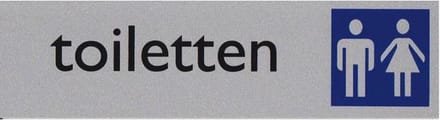 Posta - Infobord pictogram toiletten dames/heren 165x44mm
