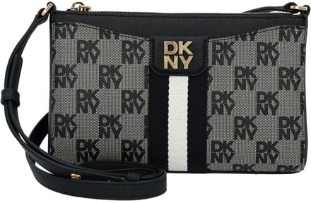DKNY Nuri Schoudertas Leer 22 cm - Dames - black logo- black